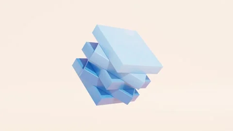 Abstract 3D Rotating Design: Seamless Geometric Animation Stock-Footage 274837709