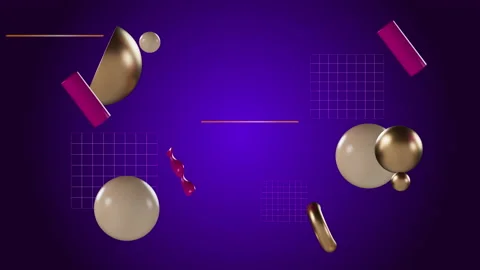 Abstract 3D Rotating Geometric Shapes Animation.  Stock-Footage 222894697