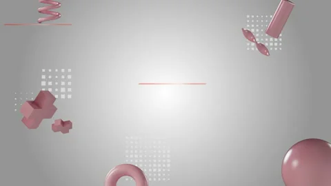 Abstract 3D Rotating Geometric Shapes Animation.  Stock Footage 222899522