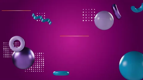 Abstract 3D Rotating Geometric Shapes Animation.  Stock Footage 222900047