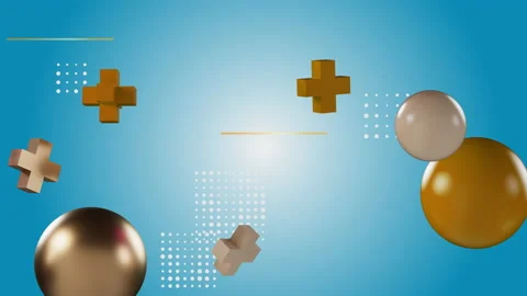 Abstract 3D Rotating Geometric Shapes Animation.  Stock Footage 222900165