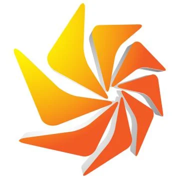 Abstract 3d rotating shape, editable vector illustration. Stock-Illustration