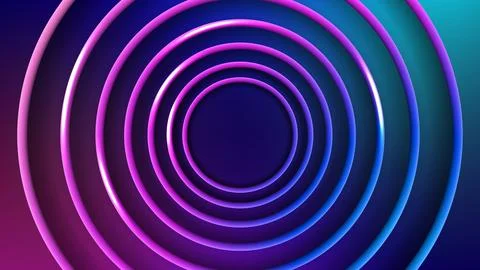 Abstract 3D Round Lines Loop on Blue Background, Vector Illustration Illustrazione stock