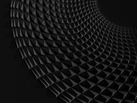 Abstract 3d round parametric black structure Ilustración de archivo