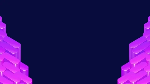 Abstract 3D rounded rectangle wave frame animation Stockbeeldmateriaal 241219621