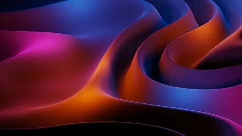 Abstract 3D Satisfying Animation Moving Waves Of Soft Fabric Stock Footage 169960420