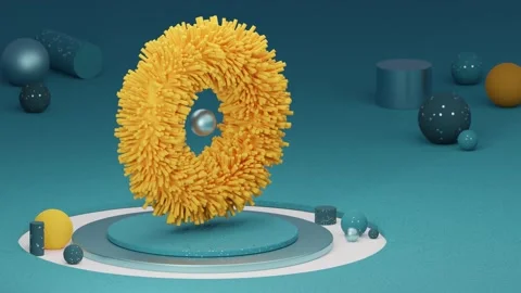 Abstract 3D scene with animated object Stock Footage 150933408