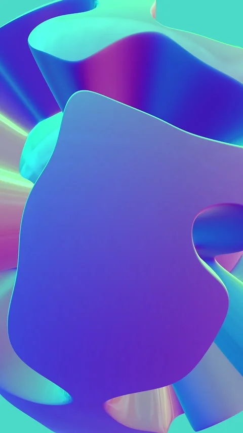 An Abstract 3D Shape Featuring a Beautiful Colorful Gradient and Dynamic Stock Footage 287852385