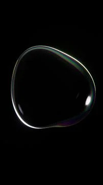Abstract 3D shape futuristic chrome holographic prism transparent liquid oil Stock Illustration