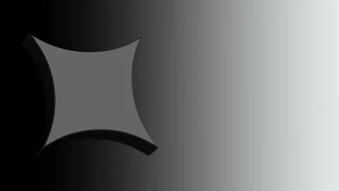 Abstract 3D Shape on Grayscale Gradient Background Loop. Stock Footage 340036106