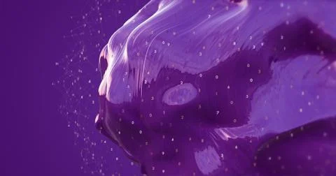 Abstract 3D Shape With Numbers Stock-Illustration