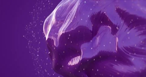 Abstract 3D Shape With Numbers Stock-Illustration