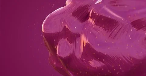 Abstract 3D Shape With Numbers 库存插图