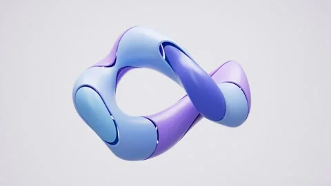 Abstract 3D shape rotate, looped motion design wallpaper with futuristic pl.. Stock Footage 317945782