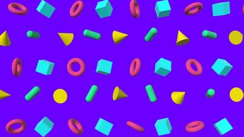 Abstract 3d shapes background loop. Musi... | Stock Video | Pond5