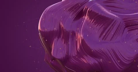Abstract 3D Shapes With Numbers イラスト素材