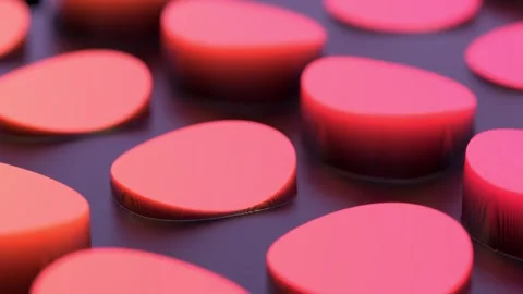 Abstract 3D Shapes: Pink Geometric Design with Gradient Light Effects and A.. Stock Footage 341781421