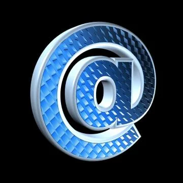 Abstract 3d sign with blue pattern texture - web Stock Illustration