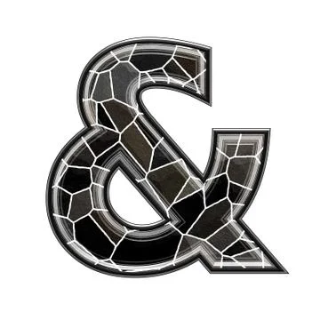 Abstract 3d sign with stone wall texture Stock Illustration