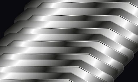 Abstract 3d silver geometric shapes background Stock Illustration