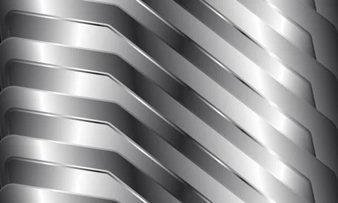 Abstract 3d silver metallic geometric shapes background Illustrazione stock