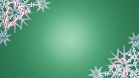 Abstract 3D snowflake candy cane horizontal backgrounds Merry Christmas frame 스톡 일러스트