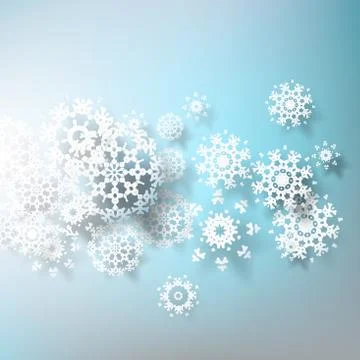 Abstract 3D Snowflakes Design template. EPS 10 Stock Illustration