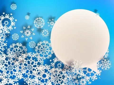 Abstract 3D Snowflakes. + EPS10 Stock Illustration
