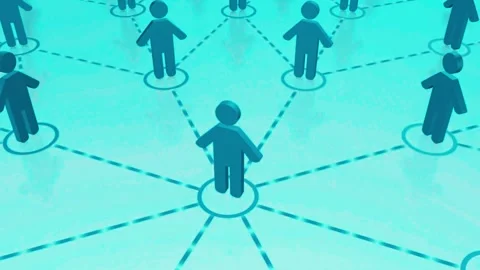 Abstract 3D social network connection motion graphic Stock-Footage 334572400