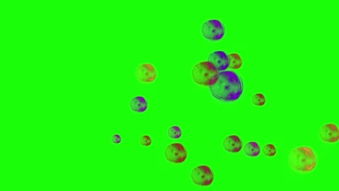 Abstract 3D Sphere Animation on Green Screen Background Stock Footage 330919992
