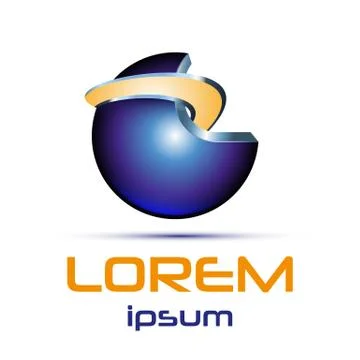 Abstract 3d sphere logo Stock-Illustration