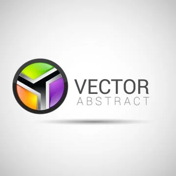 Abstract 3d sphere logos carving set. Logo spheres. Stock Illustration