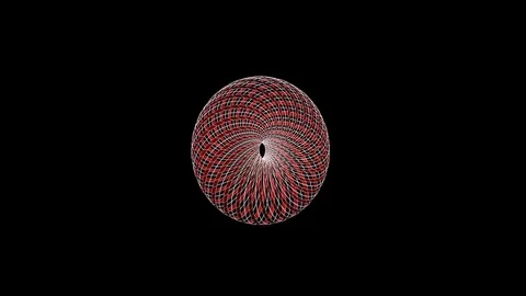 Abstract 3d sphere moves slowly on a black background Stock Footage 82614508
