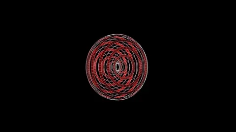 Abstract 3d sphere moves slowly on a black background Stock Footage 82614556