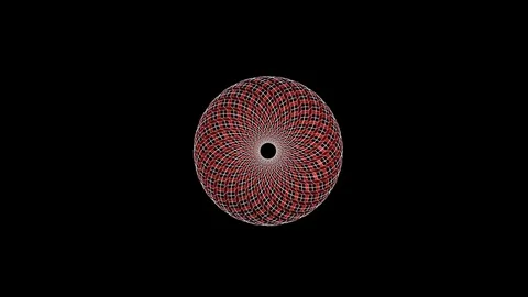 Abstract 3d sphere moves slowly on a black background Stock Footage 82614655