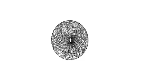 Abstract 3d sphere moves slowly on a black background Stock Footage 82702325