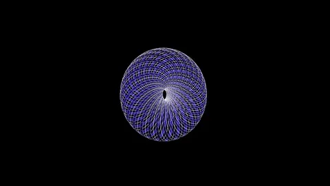 Abstract 3d sphere moves slowly on a black background Stock Footage 82702352