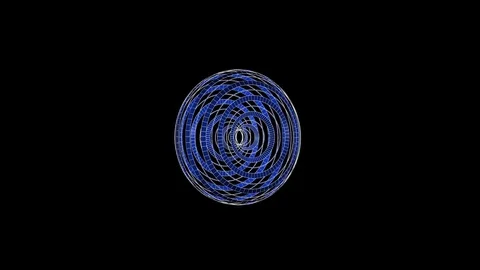 Abstract 3d sphere moves slowly on a black background Stock Footage 82702365