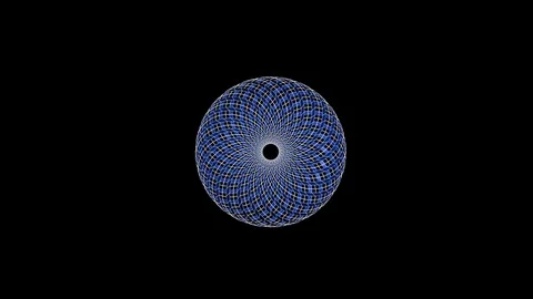 Abstract 3d sphere moves slowly on a black background Stock Footage 82702415