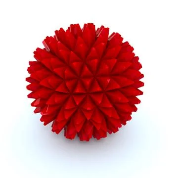 Abstract 3d sphere over white Stock Illustration