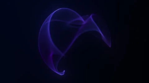 Abstract 3d sphere purple and blue neon gradient particle waves. Artificial.. Stock-Footage 329067103