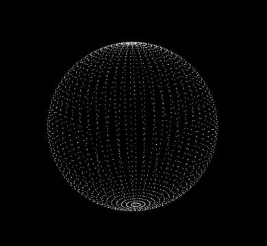 Abstract 3D sphere spiral shape Stock Illustration