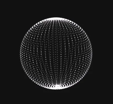 Abstract 3D sphere spiral shape Stock Illustration
