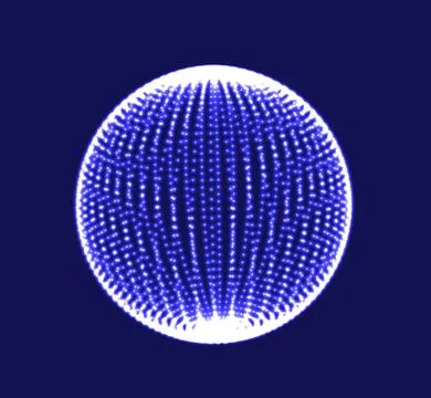 Abstract 3D sphere spiral shape Stock Illustration