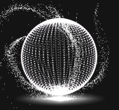 Abstract 3D sphere spiral shape Stock Illustration