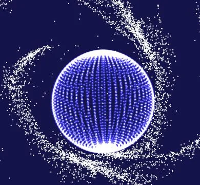 Abstract 3D sphere spiral shape Stock Illustration