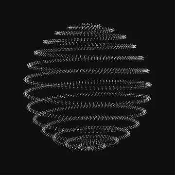 Abstract 3D sphere spiral shape Stock Illustration