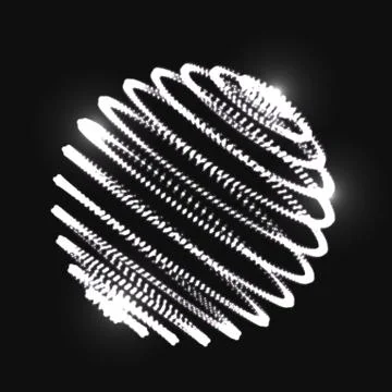 Abstract 3D sphere spiral shape Stock Illustration