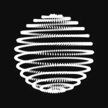 Abstract 3D sphere spiral shape Stock Illustration