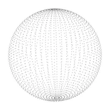 Abstract 3D sphere spiral shape Stock Illustration